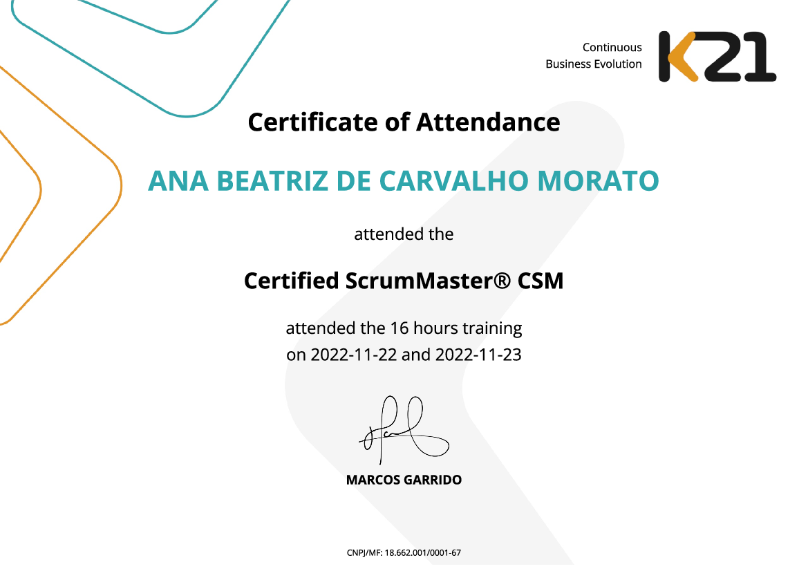 Certificado K21